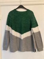 Wintertrui V groen-wit-grijs - Easy Wear - L, Kleding | Dames, Truien en Vesten, Wit, Maat 42/44 (L), Ophalen of Verzenden, Gedragen