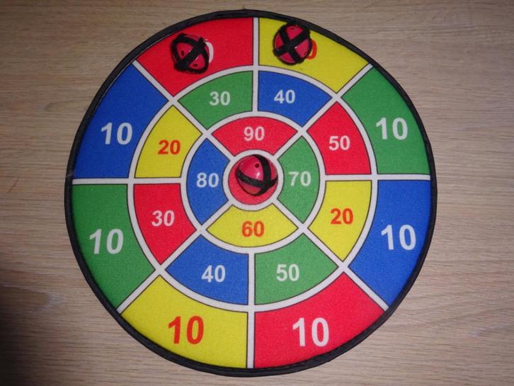 Darts voor kinderen werpspel 4 + 1 gratis, Kinderen en Baby's, Speelgoed | Educatief en Creatief, Zo goed als nieuw, Rekenen, Ophalen of Verzenden