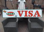 Emaille reclamebord visa, Enlèvement, Utilisé, Panneau publicitaire