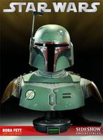 BLACK FRIDAY Sideshow Boba Fett Life Size Bust signed Jeremy, Verzamelen, Star Wars, Ophalen, Zo goed als nieuw, Beeldje of Buste