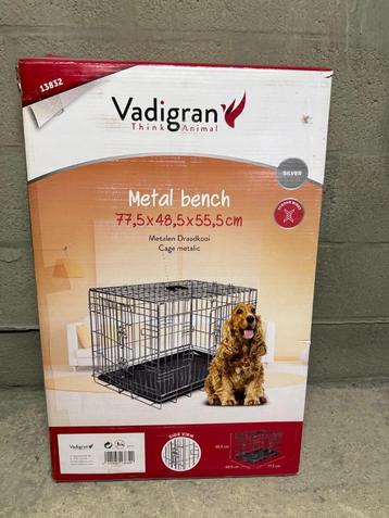 Cage métallique pliable pour chien moyen – Vadigran – neuve, Enlèvement, Neuf