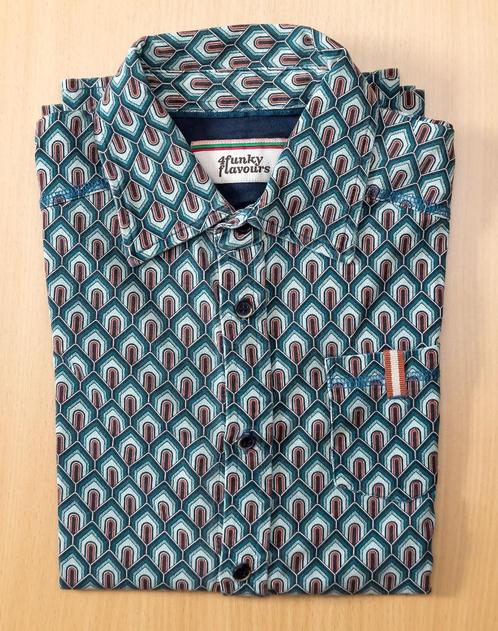 Donkergroen hemdje 4funkyflavours, maat 146-152, Kinderen en Baby's, Kinderkleding | Maat 146, Gebruikt, Jongen, Overhemd of Blouse
