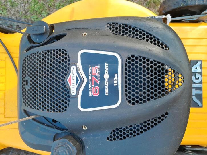 STIGA Zelftrekker grasmachine Stiga  alu chassis 53cm, Tuin en Terras, Grasmaaiers, Zo goed als nieuw, Opvangbak, Ophalen