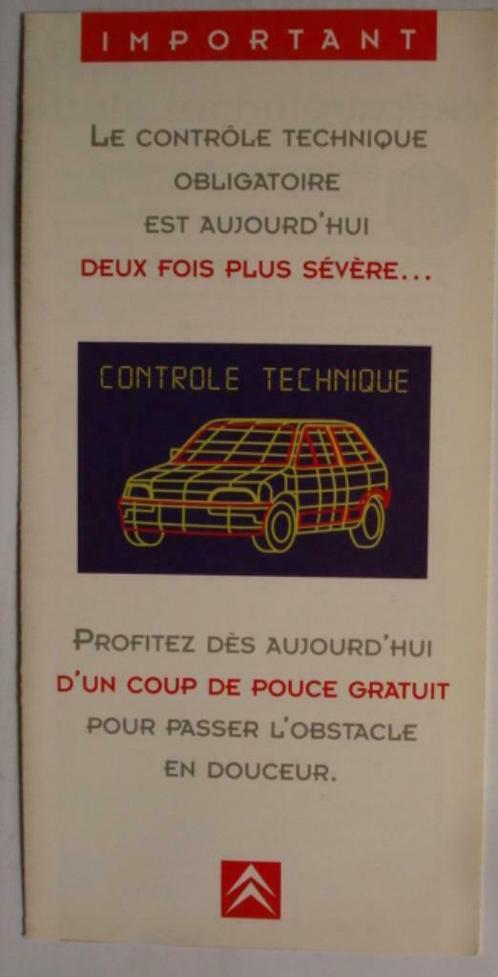 Citroën contrôle technique 1996 Brochure Catalogue Prospekt, Livres, Autos | Brochures & Magazines, Comme neuf, Citroën, Envoi