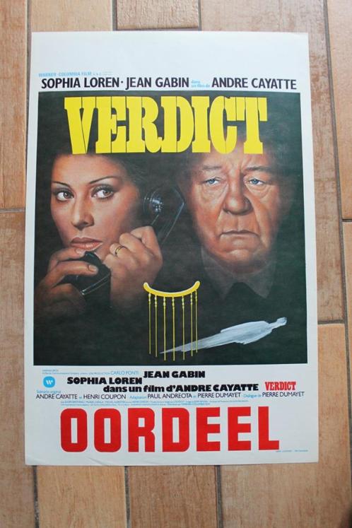 filmaffiche Sophia Loren Verdict 1974 Jean Gabin filmposter, Collections, Posters & Affiches, Comme neuf, Cinéma et TV, A1 jusqu'à A3
