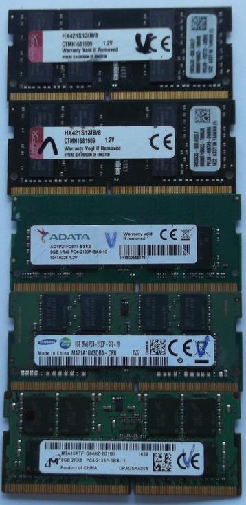 8 Gb DDR4 Sodimm à 2133 Mhz beschikbaar voor biedingen