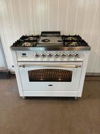 Boretti fornuis 5 pits wit 90 cm, Elektronische apparatuur, 60 cm of meer, Ophalen of Verzenden, Gas, Vrijstaand