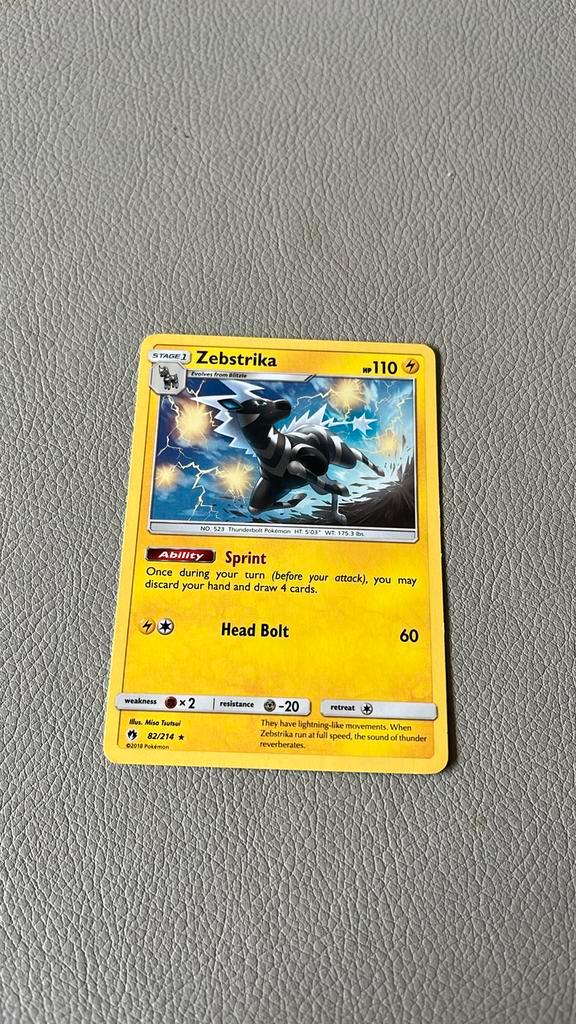Zebstrika 82/214, Hobby en Vrije tijd, Verzamelkaartspellen | Pokémon, Nieuw, Losse kaart, Ophalen of Verzenden