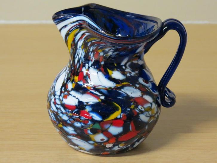 Murano multicolor glazen kannetje, Antiek en Kunst, Antiek | Glaswerk en Kristal, Ophalen of Verzenden