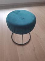 Poef in velours appelblauwzeegroen, Huis en Inrichting, Ophalen