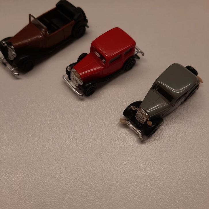 3 OLDTIMERS WANDERER, OPEL en DKW. 1/87=HO. ZGAN.*VINTAGE*, Hobby en Vrije tijd, Modelauto's | 1:87, Zo goed als nieuw, Auto, Brekina