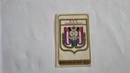 Panini 1972-1973 logo RSC ANDERLECHT, Ophalen of Verzenden, Zo goed als nieuw, Overige typen