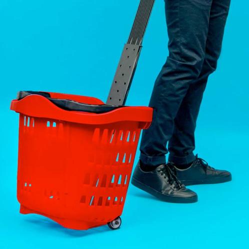 Stapelbare, verrijdbare winkelmanden, Zakelijke goederen, Kantoor en Winkelinrichting | Onderdelen, Ophalen