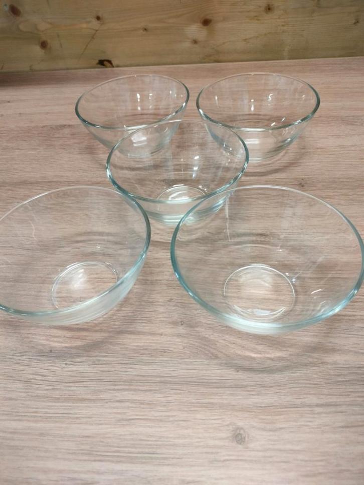 5 kommetjes Arcoroc, Huis en Inrichting, Keuken | Servies, Zo goed als nieuw, Kom(men), Glas, Ophalen of Verzenden