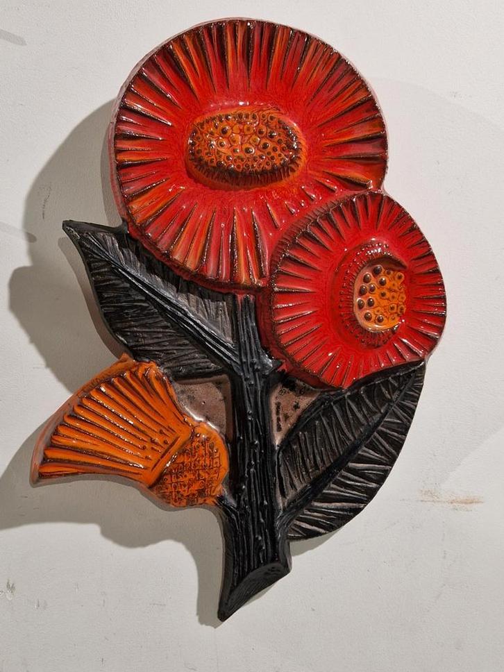 Brutalist keramiek perignem bloem , Elisabeth Vandeweghe, Antiek en Kunst, Antiek | Keramiek en Aardewerk, Ophalen of Verzenden