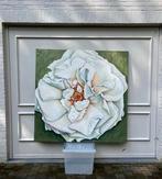 Peinture florale 150x150cm, Antiquités & Art, Art | Peinture | Moderne, Enlèvement