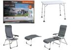 ZGAN 2 lichte Crespo stoelen met voetbanken GERESERVEERD, Ophalen, Zo goed als nieuw, Campingstoel