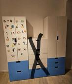 Set stuvakasten IKEA witblauwe opbergladen, Ophalen, Gebruikt, 50 tot 70 cm, 105 cm of meer