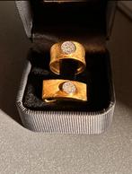18 k goud ring + kettinghanger, Handtassen en Accessoires, Ringen, Ophalen, Zo goed als nieuw, Goud