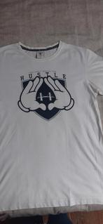 print t shirt heren/ jeugd maat medium, Ophalen, Gedragen, Wit