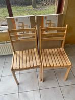 6 houten stoelen, Huis en Inrichting, Stoelen, Ophalen, Zo goed als nieuw, Hout, Vijf, Zes of meer stoelen
