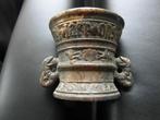 Mortier en bronze in deo spes mea 1595, Antiquités & Art, Antiquités | Bronze & Cuivre, Enlèvement ou Envoi