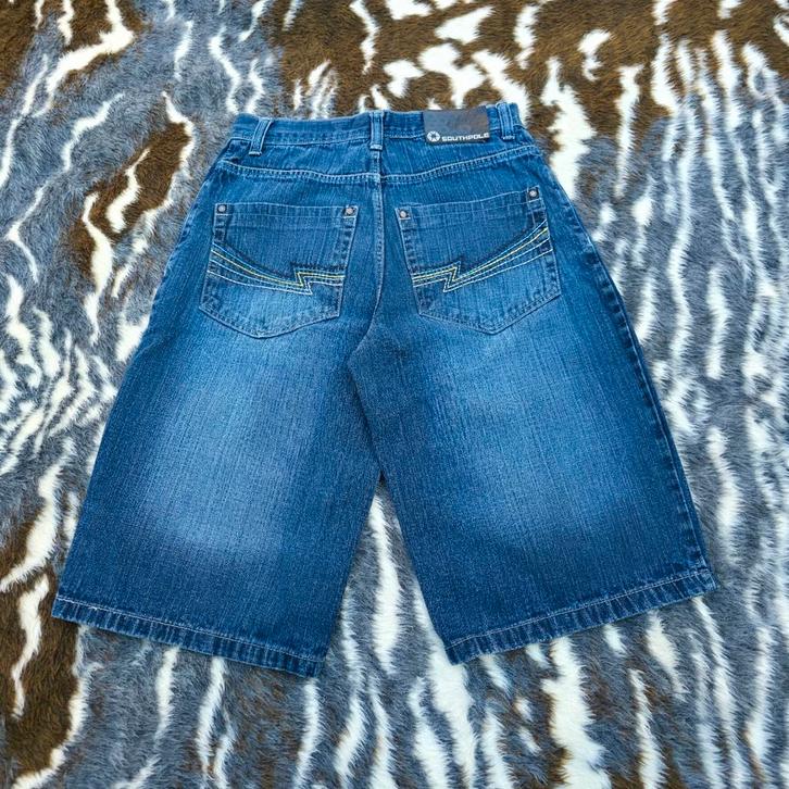 Baggy Vintage Y2k Southpole Jorts/Short, Kleding | Heren, Broeken en Pantalons, Zo goed als nieuw, Blauw, Ophalen of Verzenden
