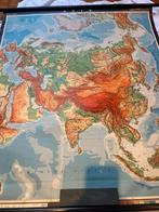 Wereldkaart Azie Haack Painke Schoolkaart, Ophalen, Gebruikt