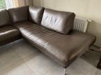 Lederen hoeksalon, 2,30x2,30 m, taupe, nieuwe prijs 350€ !!!, Huis en Inrichting, Ophalen, Gebruikt, Hoekbank, Modern