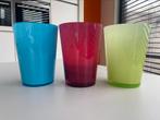 Set van 3 kleurrijke glazen vazen/kaarsenhouders, Ophalen