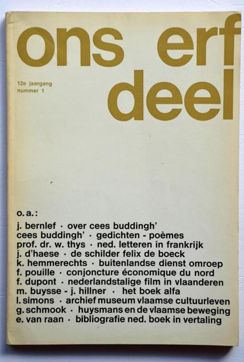 FELIX DE BOECK DURNEZ BUDDINGH FILM HUYSMANS VAN DEN ABEELE, Livres, Journaux & Revues, Utilisé, Autres types, Enlèvement ou Envoi