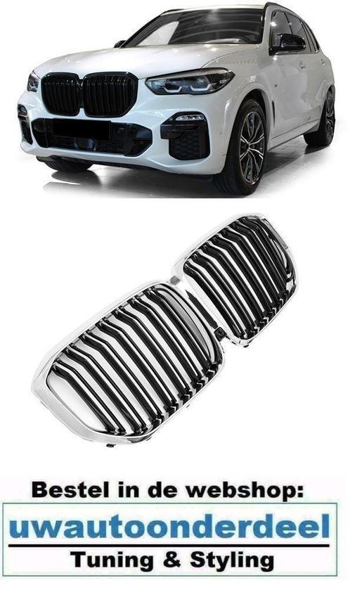 Grill Dubbele Spijl Chrome / Zwarte Voor Bmw X5 G05, Auto diversen, Tuning en Styling, Verzenden