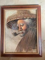 Schilderij rokende man Maitree Juntaropamai, Antiek en Kunst, Ophalen