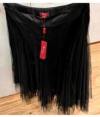 Monsoon zwarte A-lijn rok Chiffon mesh NIEUW L-44 plooirok, Ophalen of Verzenden, Nieuw, Maat 42/44 (L), Zwart