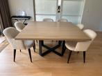 SCAPA - Vierkante eik eettafel 150x150x77 - 8 personen+, Ophalen, Zo goed als nieuw, Eikenhout