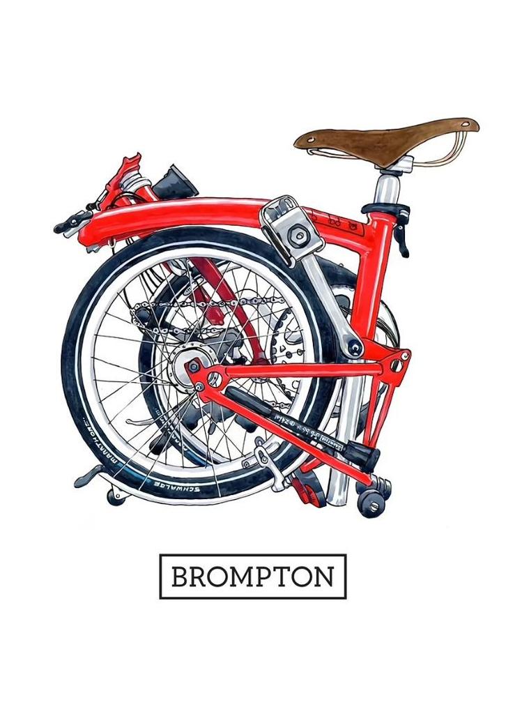 Rode Brompton vouwfiets M6L met extra accessoires, Sport en Fitness, Overige Sport en Fitness, Zo goed als nieuw, Ophalen of Verzenden
