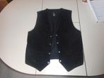 zwart leder gilet maat l, Kleding | Heren, Ophalen of Verzenden, Zo goed als nieuw, Maat 52/54 (L), Zwart