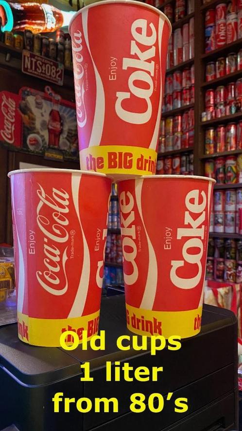 3 pieces Vintage 80s Coca Cola The Big Cup Sweetheart Paper, Verzamelen, Merken en Reclamevoorwerpen, Ophalen of Verzenden