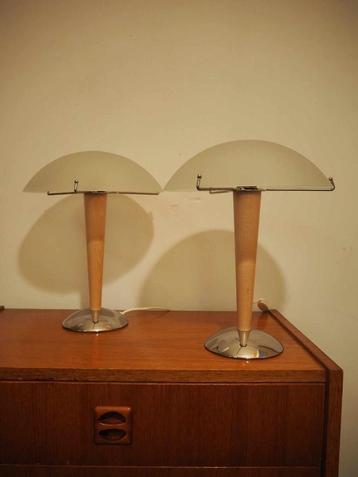 Set van 2 vintage Ikea mushroom lampjes, 1990s beschikbaar voor biedingen