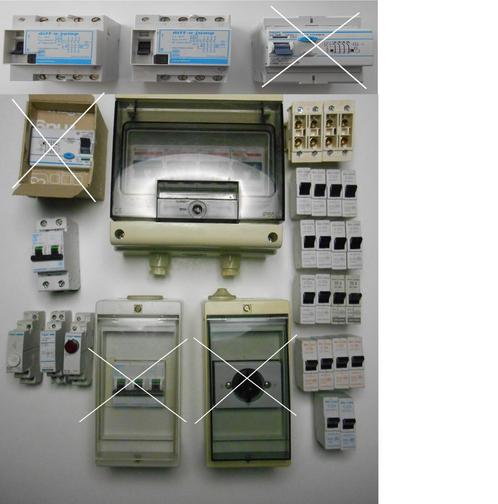 allerlei schakelmateriaal, Doe-het-zelf en Bouw, Elektriciteit en Kabels, Ophalen of Verzenden