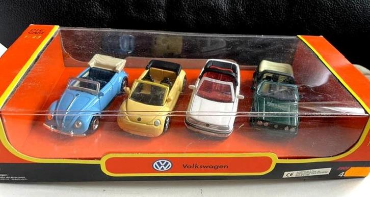 Set van 4 auto's 1:43 VW - Collection, Hobby en Vrije tijd, Modelauto's | 1:43, Nieuw, Auto, Ophalen of Verzenden