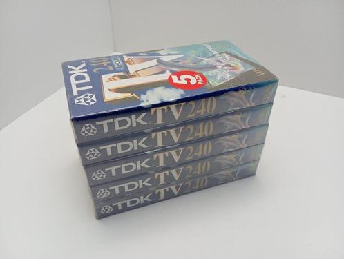 5 cassettes vidéo nouvelles vhs TDK TV 240 pour un usage quo, CD & DVD, VHS | Film, Neuf, dans son emballage, Enlèvement ou Envoi