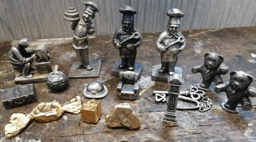 Vijftien (15) tinnen mini ornamentjes over verschillende ond, Verzamelen, Overige Verzamelen, Zo goed als nieuw, Ophalen