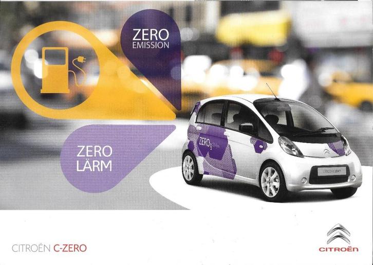 CITROËN C-ZERO 2011, Livres, Autos | Brochures & Magazines, Comme neuf, Citroën, Enlèvement ou Envoi