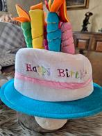 Mooie verjaardags-feesthoed HAPPY BIRTHDAY met 8 kaarsjes, Ophalen, Zo goed als nieuw, Hoed of Pruik