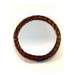 Vintage Rotan Spiegel, Antiek en Kunst, Antiek | Spiegels, Ophalen of Verzenden