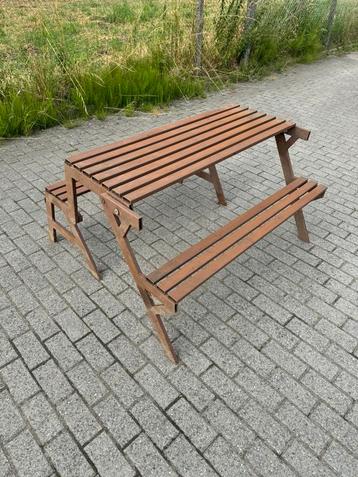 Tuinbank en picknicktafel 2 in 1 disponible aux enchères