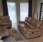 Lederen zetelset, Huis en Inrichting, Zetels | Complete zithoeken, Ophalen, Gebruikt