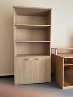 Boekenkast in hout/fineer, Ophalen, Met deur(en), Modern, sober, 50 tot 100 cm