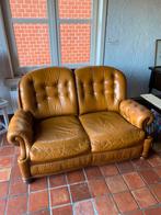 Lederen fauteuil tweezit 145 cm breed, Ophalen of Verzenden